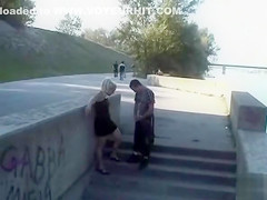 Loveful Germans watched as they have public sex in the park