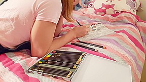 Lumi Wets her Diaper Without Noticing while Drawing