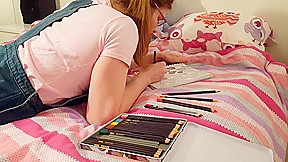 Lumi Wets her Diaper Without Noticing while Drawing