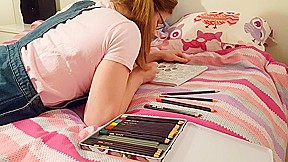 Lumi Wets her Diaper Without Noticing while Drawing