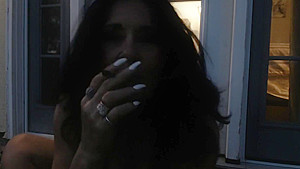 MATURE Step mom lets off stinky farts and smokes outside
