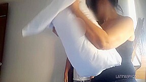 Maid Has Huge Natural Breast And Lets Her Boss Squeeze Them As