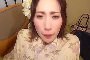 Married Woman Strips Off Her Kimono And Embraces Him