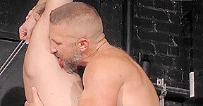 Masculine gay hunks in passionate sex encounter