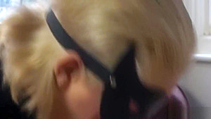 Masked Blonde Milf In Latex Works Her Sweet Lips On A Cock