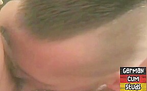 Masked amateur German gay sucks while fucked in 4some