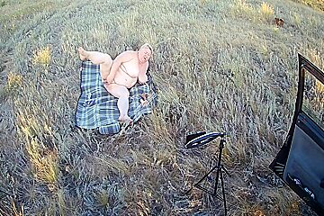Masturbating Pussy With A Public Place