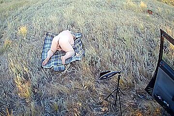 Masturbating Pussy With A Public Place