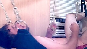 Mature Gaydaddy Fucks Sling Bottom In Homemade Private Video
