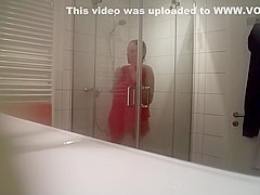 Mature German caught in the shower 2
