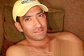 Mature stud tugging and stroking hard until he cums