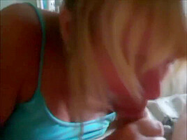 Mature wife gives a Blowjob