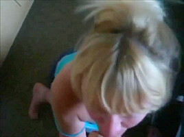 Mature wife gives a Blowjob