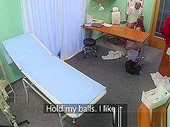 Medical fetish fun with euro patient