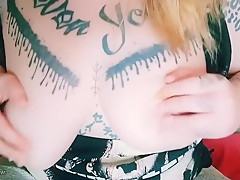 Metal Girl Plays With Her Tits