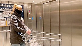 Milena Sweet Remotely Controlled Through The Supermarket