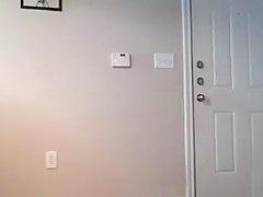 Milf exposes her naked body to delivery person