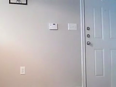 Milf exposes her naked body to delivery person