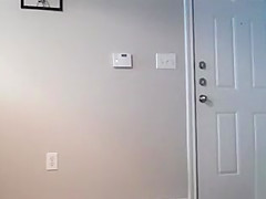 Milf exposes her naked body to delivery person