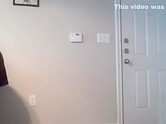 Milf exposes her naked body to delivery person