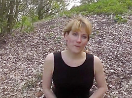 Milf im park mit wichse in der fresse!