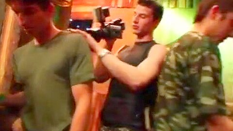 Military guys at bar have orgy