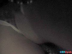 Mini skirt on the skinny butt, in accidental upskirt