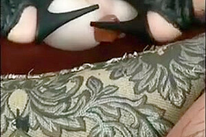 Mistress Intensively Pampers Her Bound Sumissives Cock, Balls And Ass