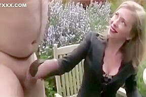 Mistress T jerks off a beautiful big cock