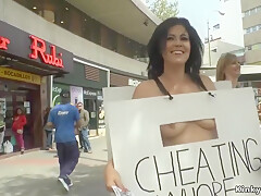 Mona Wales In Cheating Step mommy Ass Sex Toyed In Public