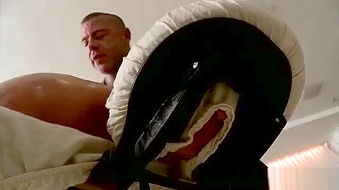 Muscular homosexual massage butt