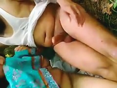 Muslim receives blow job and fuck in jungle