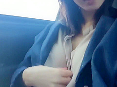 My Car Solo With Huge Nipples