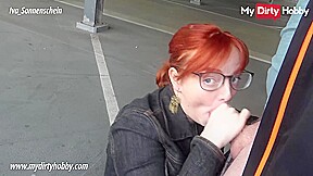 My Dirty Hobby - Horny amateur Iva_Sonnenschein sucks dick in a parking lot