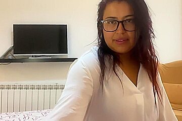 My Latin Stepmother Comes Into My Room And Catches Me Masturbating
