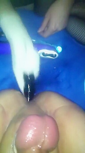 My Smoking Wife with Gloves Fuck My Ass With Dildos And Give Me a Blowjob