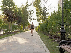 My Transparent Public Flashing With Mini Dress