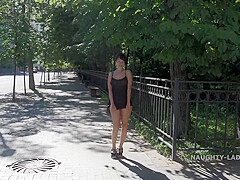 My Transparent Public Flashing With Mini Dress
