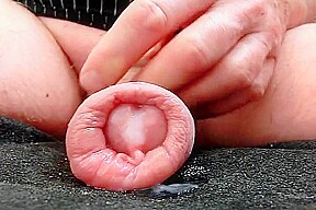 My foreskin cock with precum cum