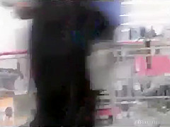 My wife and her incredible ass in the store