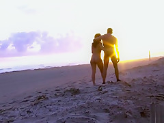 MyFirstPublic - Shy brunette teen 18+ fucked on the beach hard