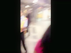 NYC subway sexy latina yoga pants