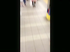 NYC subway sexy latina yoga pants