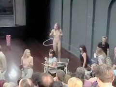 Naked Hula Hooping performance art with a Czech babe