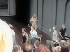 Naked Hula Hooping performance art with a Czech babe