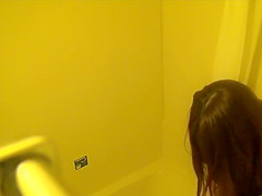 Naked girl spied under the shower