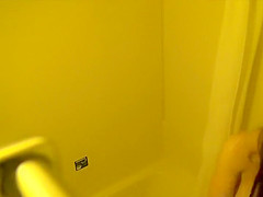 Naked girl spied under the shower