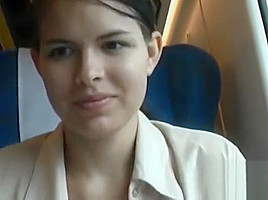 Naked pussy in a crowded train