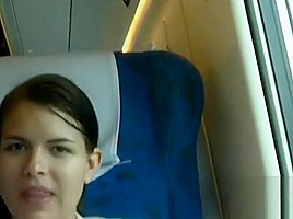 Naked pussy in a crowded train