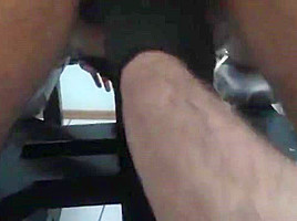 Naked slave on the spanking bench